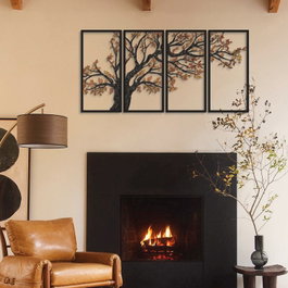 Wallity Autumn Vibes Set of 4- APT740 S Negro